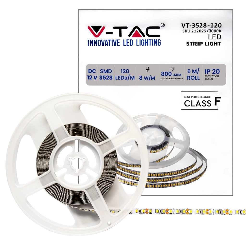 Strip LED SMD3528 - 120 LED 3000K IP20