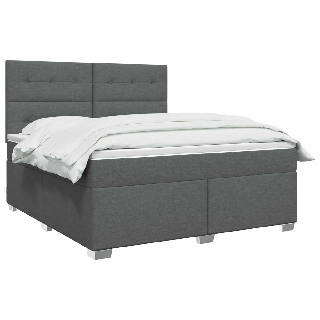 Letto box spring con materasso Grigio Scuro 180 x 200 cm 3454930