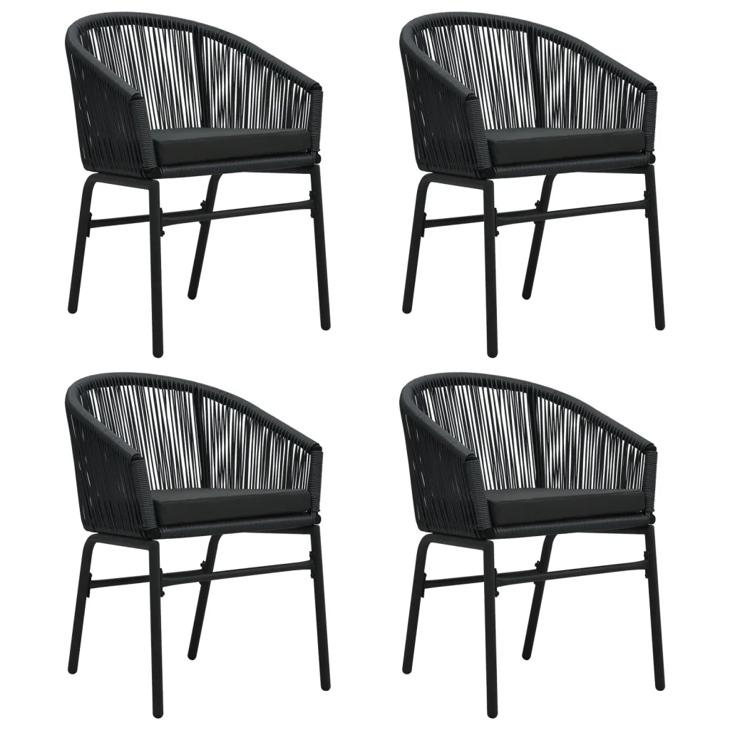 Set da Pranzo per Giardino 5 pz Nero cod mxl 39373