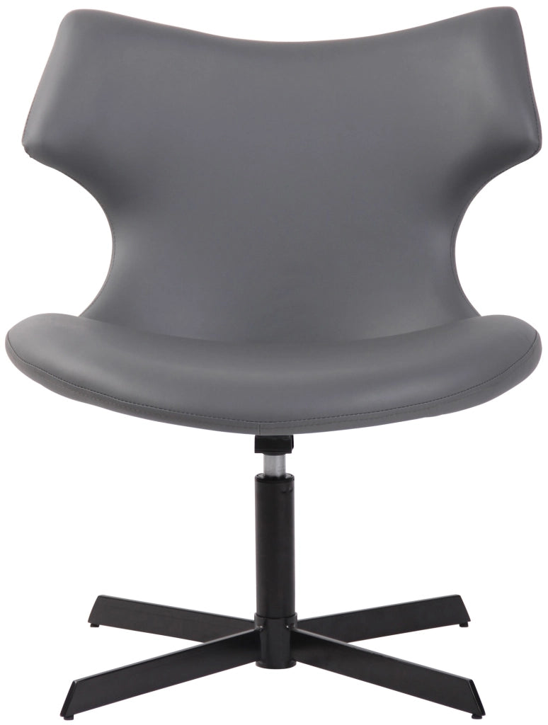 Sedia da lounge Welland in similpelle grigio