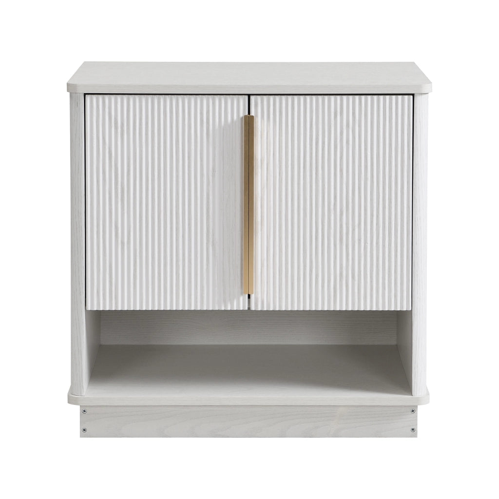 Scarpiera Bianca con 2 Ante e Ripiano Aperto ¨C Xylo ¨C Legno, 60x40x61 cm
