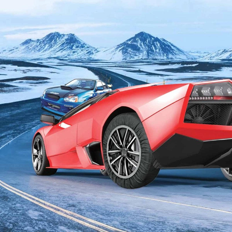 Calze Da Neve per Auto Omologate EN 16662-1-2020 Colore Nero Misura XXXL Catena Tessile Per Pneumatici