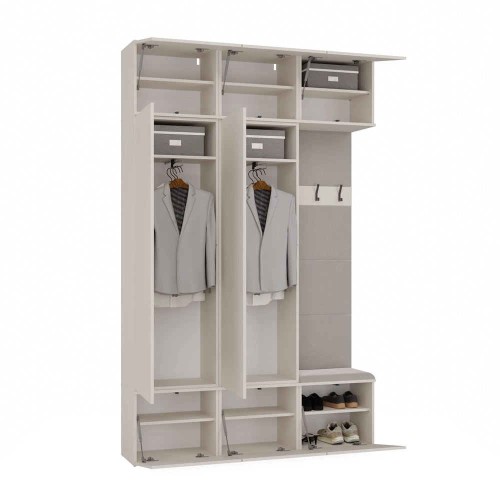 Guardaroba HAGA III 2sz1w cashmere beige 2x armadio + appendiabiti