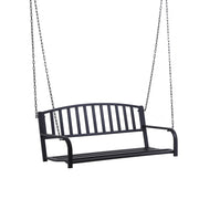 Dondolo da giardino 2 posti ¨C Xylo ¨C metallo nero 127x60x53 cm
