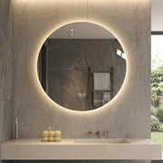 Specchio da bagno LED rotondo antiappannamento con luce
