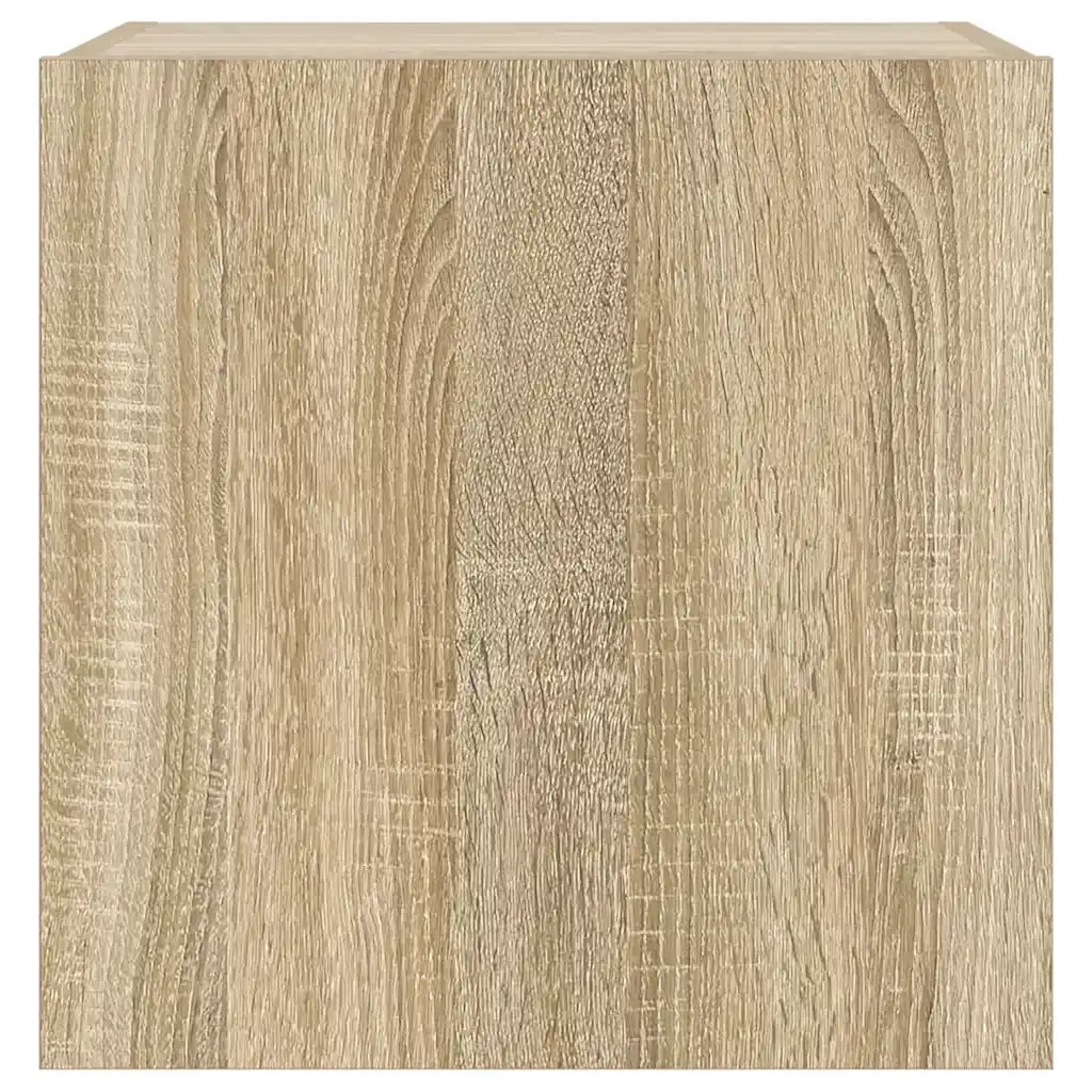 Mobile TV a Parete con Luci LED Rovere Sonoma 40,5x35x40 cm 837250