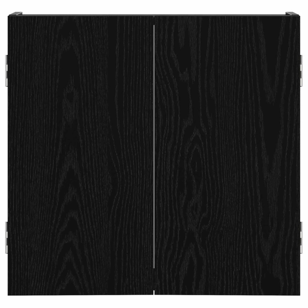 Armadio per Dartboard Rovere Nero 56 x 12 x 53,5 cm 8006661