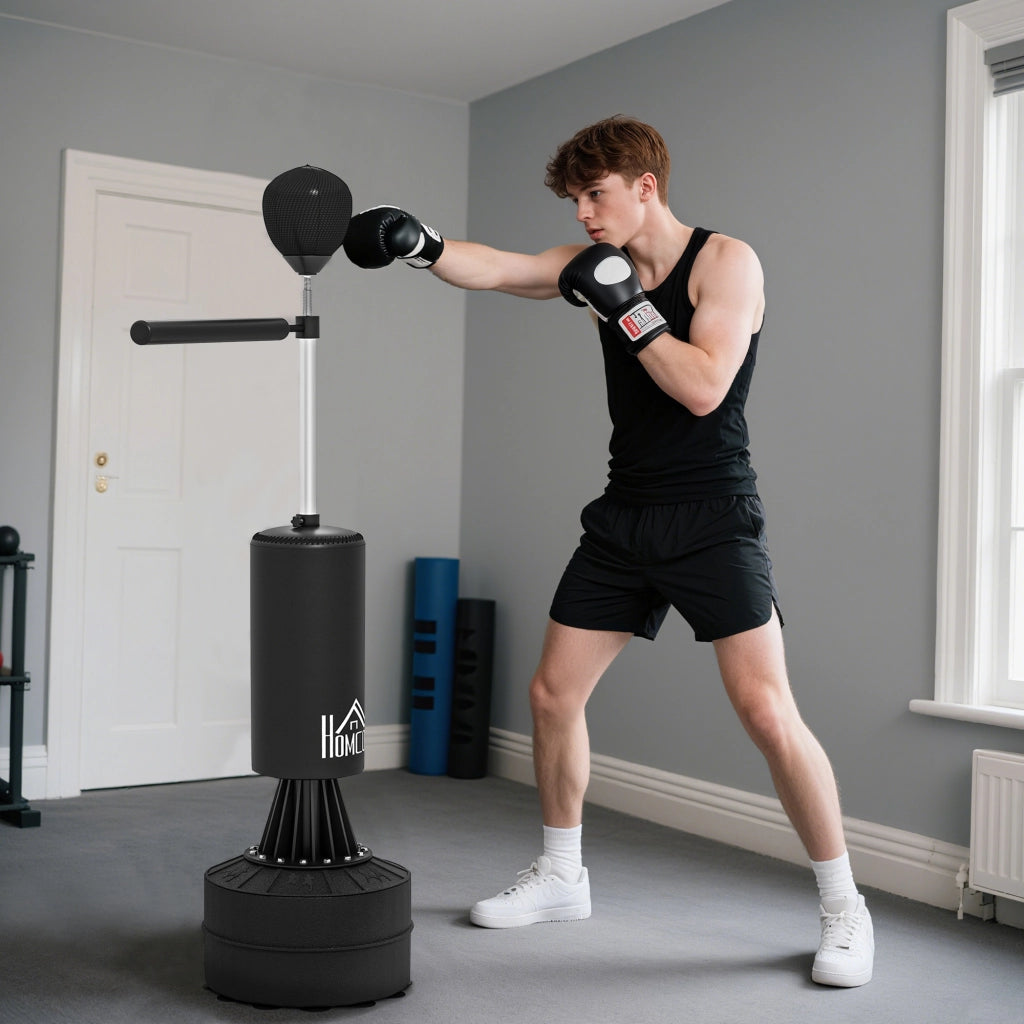 Sacco da boxe su supporto con palla a sospensione 3 in 1 ¨C Zephmum ¨C Regolabile in altezza