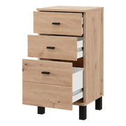 Madia Vilcab, Credenza un Ripiano, 39x35x78h cm Marrone Rovere Nodi