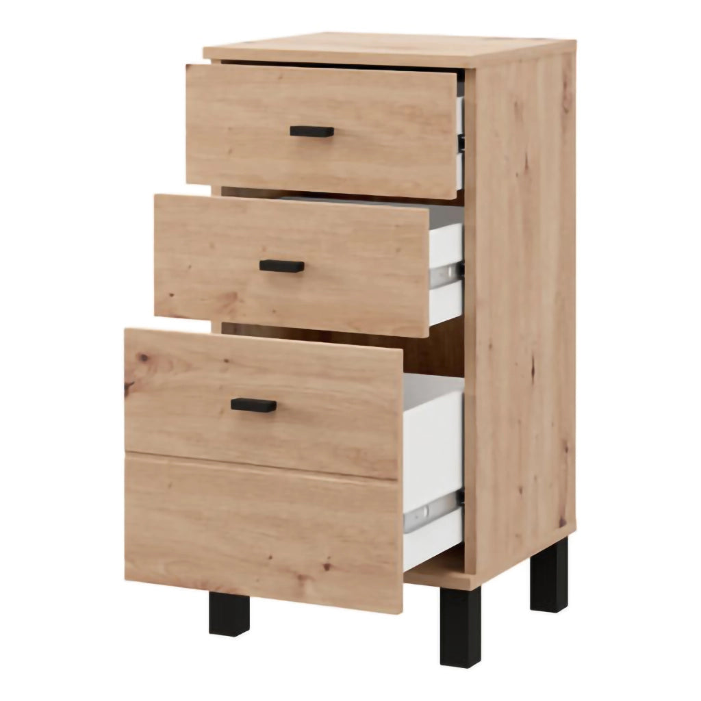 Madia Vilcab, Credenza un Ripiano, 39x35x78h cm Marrone Rovere Nodi