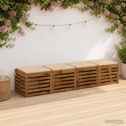 Cuscini per Sedia in 4 Pezzi SOEST 4 pz 100% Poliestere Crema 944335
