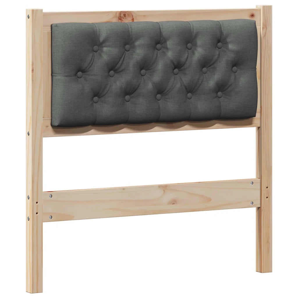 Testiera-Testata-Testiera Decorativa marrone e grigio scuro 80 cm Legno di pino massello