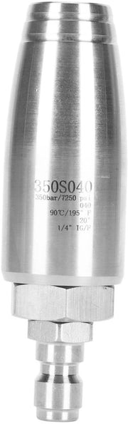 Nozzle a Rotor per Alta Pressione - Turbo Nozzle - 1/4" Connettore Rapido - 5000PSI - 350bar - Acciaio Inossidabile - Alta Pressione Pulitore