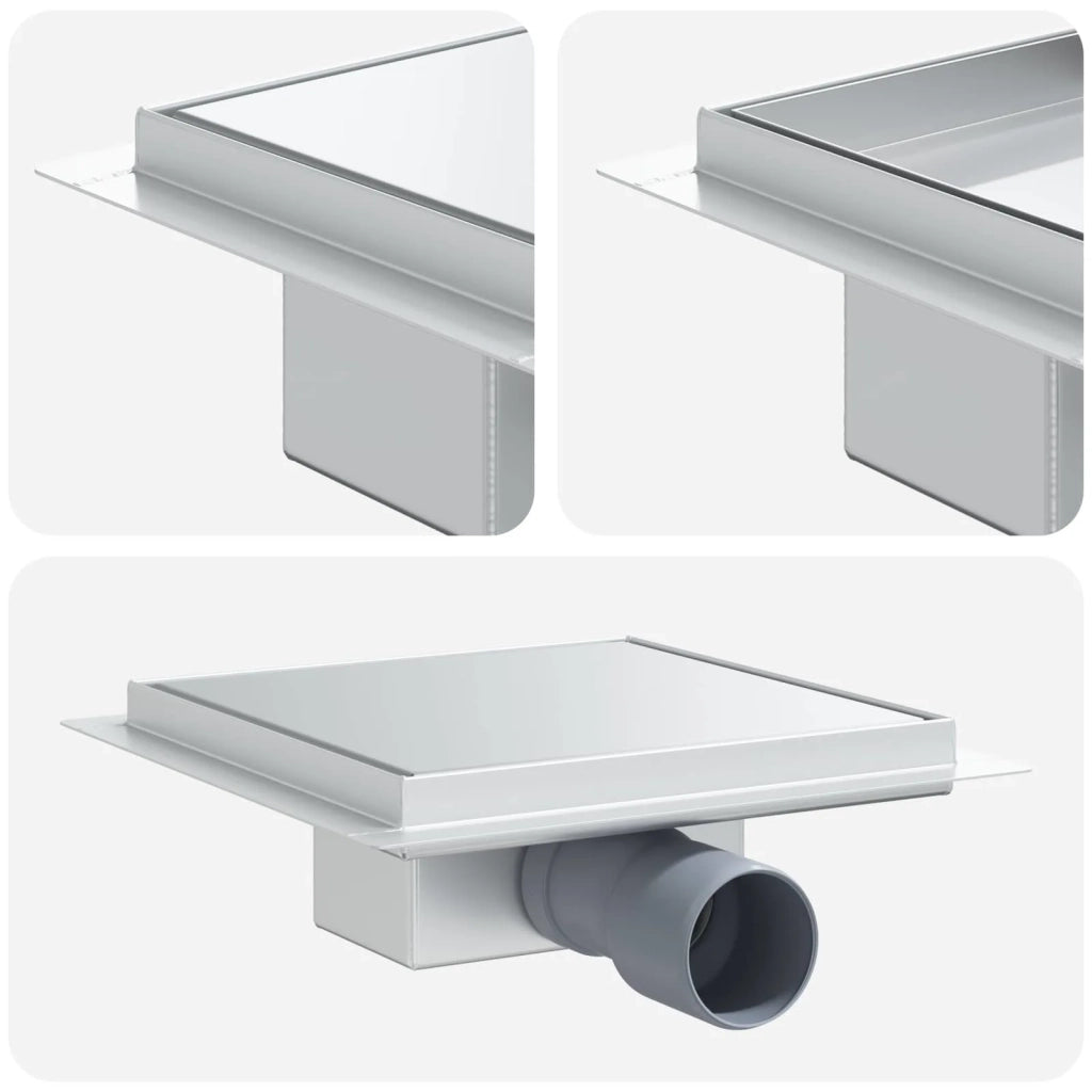 Drenaggio doccia 2 in 1 Argento 20 x 20 cm Acciaio Inox 304