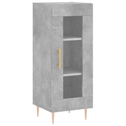 Credenza | Madia | Buffet da pranzo | Armadio da pranzo Grigio Cemento 34,5x34x90 cm in Legno Multistrato