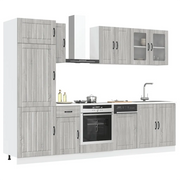 Set Mobili da Cucina 8 pz Kalmar Grigio Sonoma in Truciolato 3314807