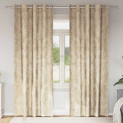 Tende in Velluto 2 pz Crema 260 x 140 cm Velluto 4107667