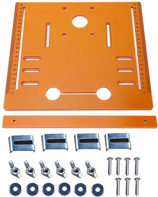 Guida circolare per sega universale - Piattaforma base 28x25cm - 5mm di spessore - Adatto per seghe a nastro - Grande piattaforma di copertura - Sicuro e Efficiente - Guida circolare per sega