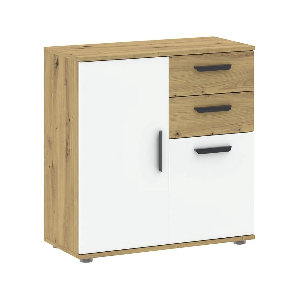 Madia Leretifa, Credenza 2 Cassetti, 71x33x75h cm Marrone Rovere