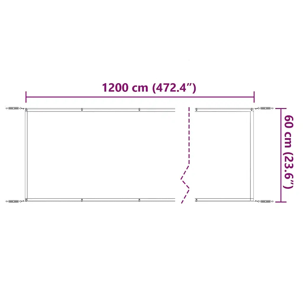 Paravento Verticale Beige 60x1200 cm in Tessuto Oxford CFW8769386