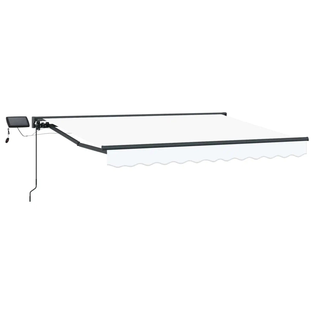 Cornice per Tenda Manuale con LED Bianco e Antracite 2,5 x 2 m