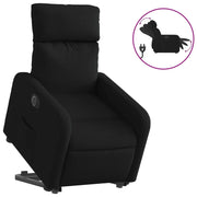 Poltrona | Sedia Relax Alzapersona Reclinabile Elettrica Nera in Tessuto
