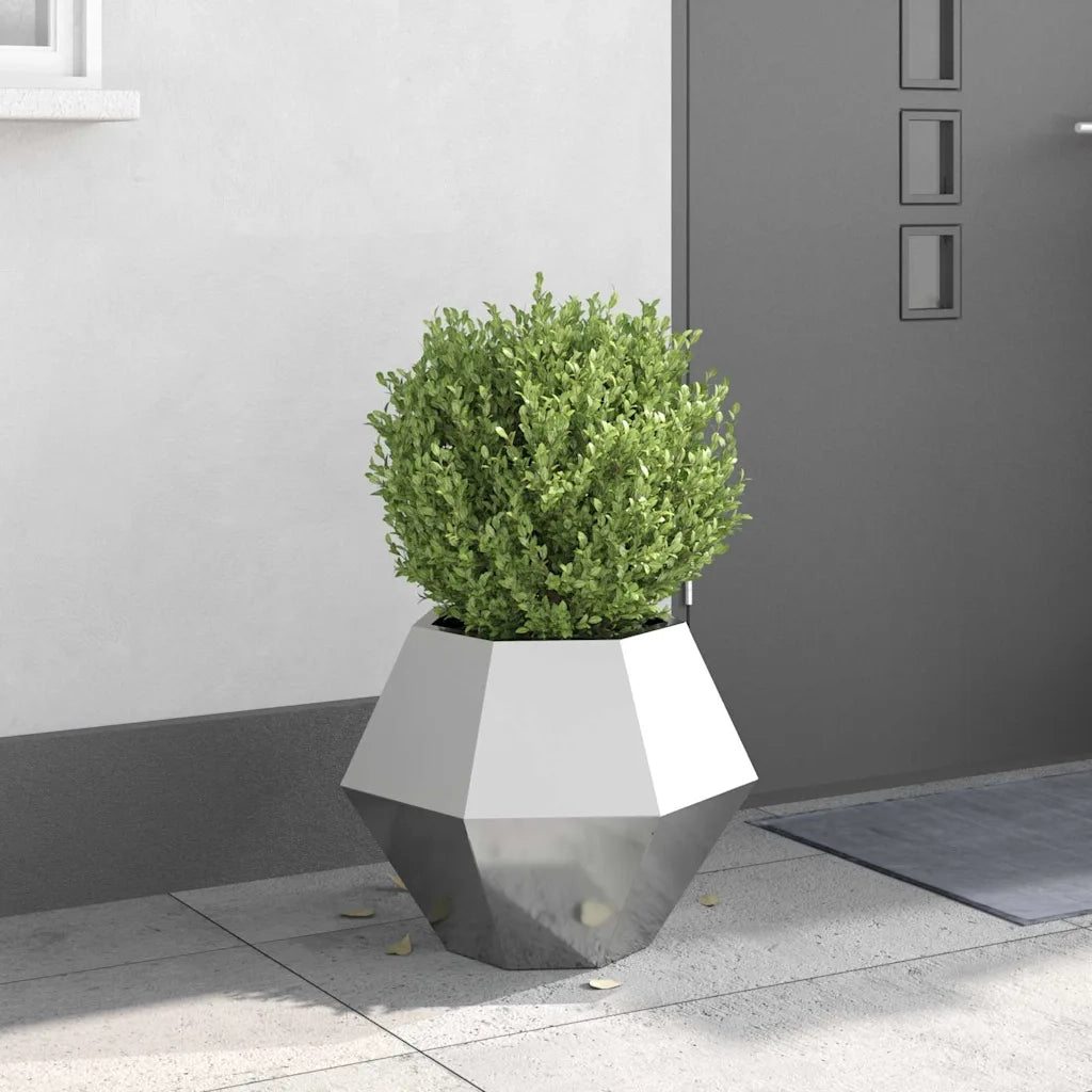 Fioriera | Cassetta per fiori | Vaso Argento 50 x 50 x 40 cm Acciaio zincato