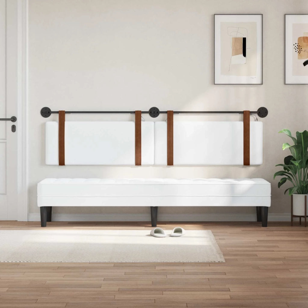 Testiera | Testata sospesa Con luce LED Bianco PU Antico