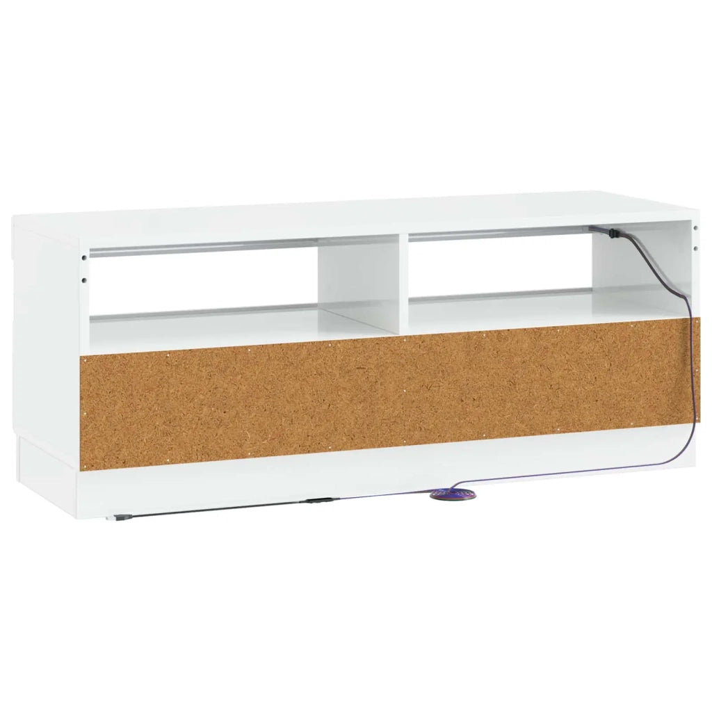 Mobile TV LED Bianco Lucido Legno ingegnerizzato 897429