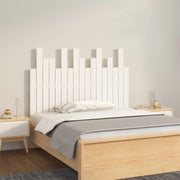 Testiera da Parete Bianca 108x3x80 cm in Legno Massello di Pino cod mxl 51680