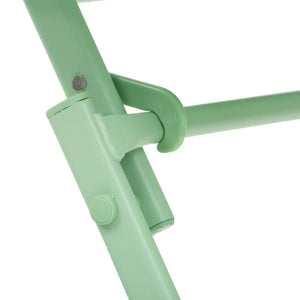 Set Tavolo e 2 Sedie Pieghevoli da Giardino in Metallo Verde