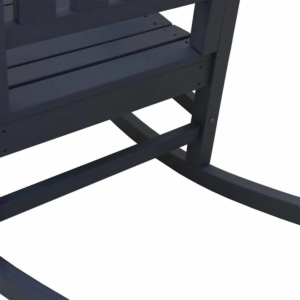 Sedia a dondolo da Giardino | Sedie da Esterno Blu navy 92 x 70 x 108cm HDPE