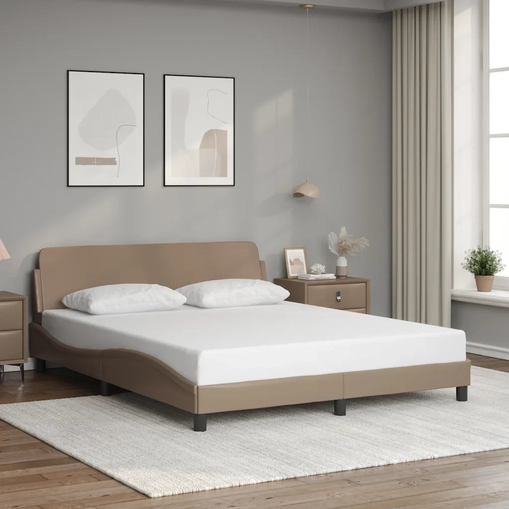 Giroletto Dover Cappuccino 160x200 cm in Similpelle 373222
