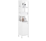 Cassa da bagno lunga - organizzatore sottile - contenitore di stoccaggio sottile - pannelli regolabili - 30x144x30cm - MDF E1