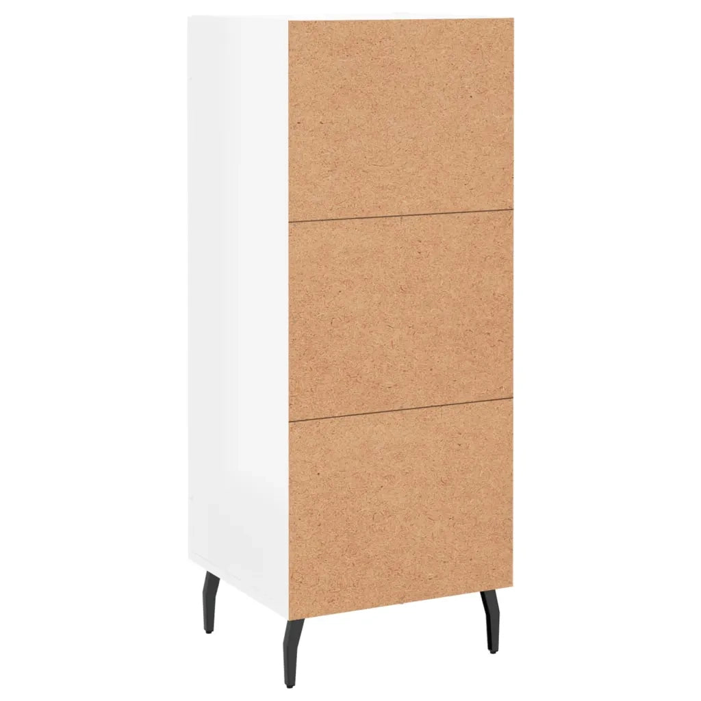 Credenza-Buffet-Armadio da cucina Bianco Lucido 34,5x34x90 cm in Legno Multistrato 844260
