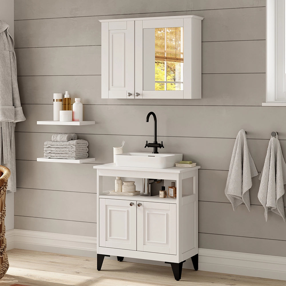 Vicco Set di mobili da bagno Bianco 2 parti