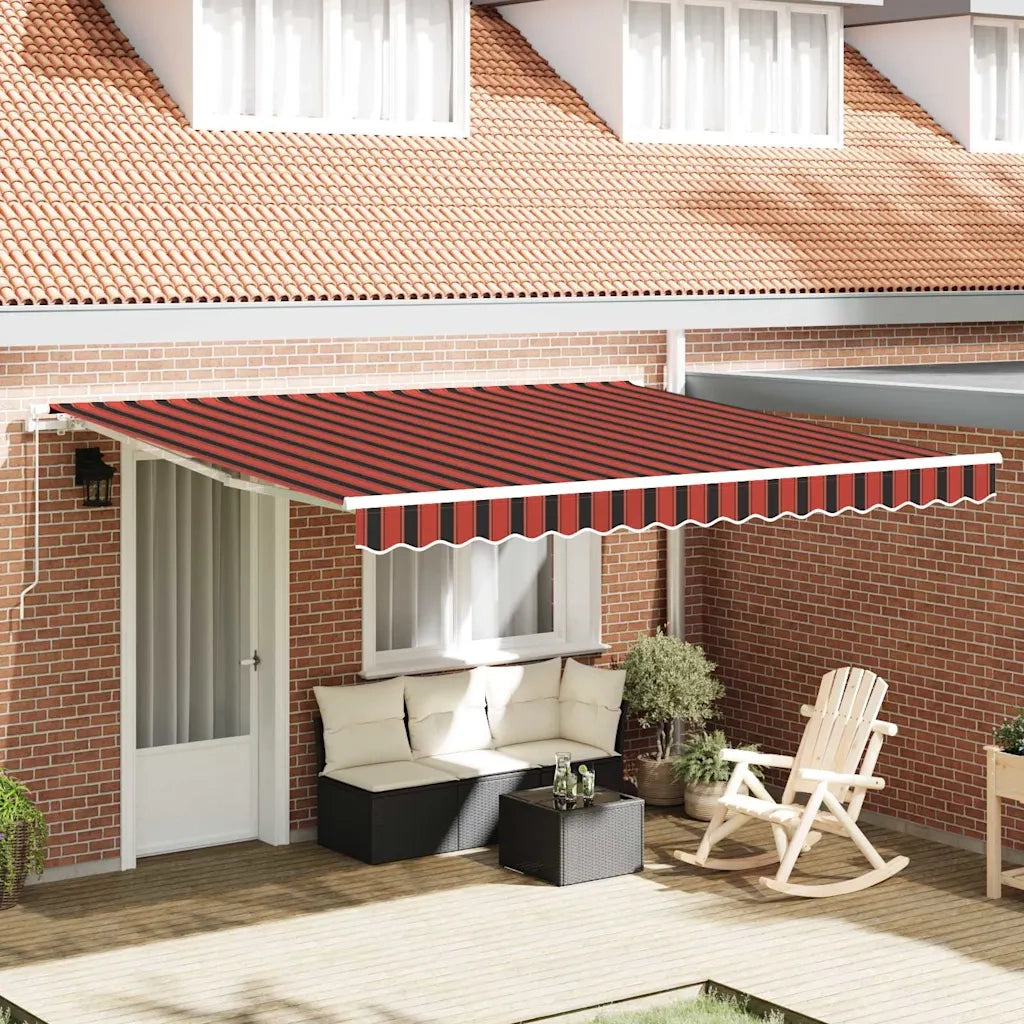 Tenda Retrattile Arancione e Marrone 400 × 300 cm 3081626