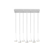 Lampadario Moderno Aygo Metallo Bianco 7 Luci Gu10