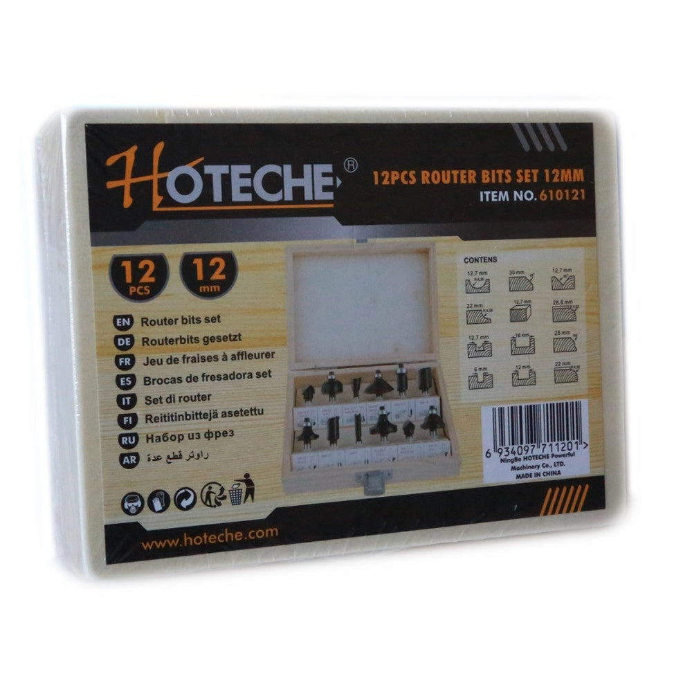 Trade Shop - Set 12 Pz. Frese Legno Frese Per Scanalare Gambo 8 - 12 Mm Fresatrice Pantografo -