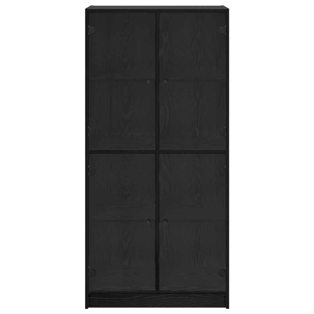 Credenza Rovere Nero 68 x 37 x 142 cm Legno multistrato 3402631