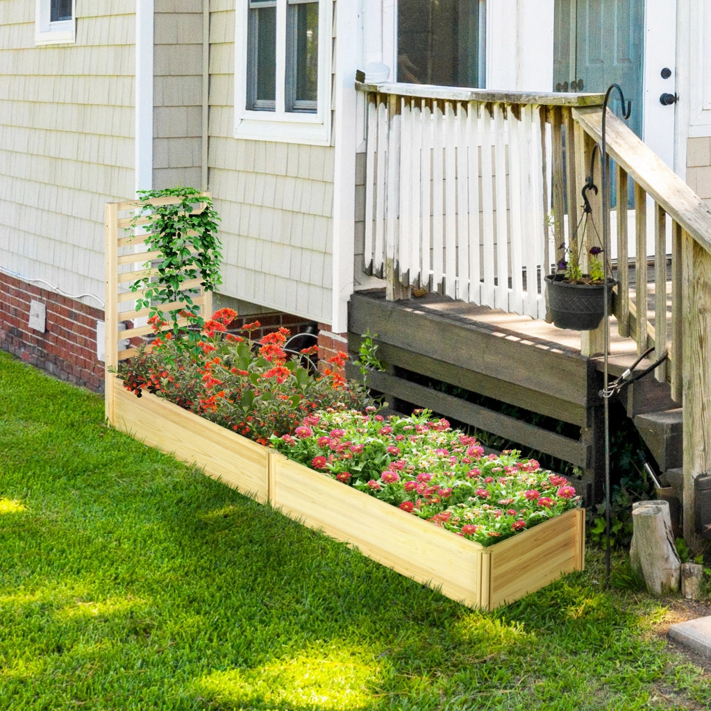 Jardiniere con griglia ¨C zephmum ¨C effetto legno naturale 230x60x110 cm