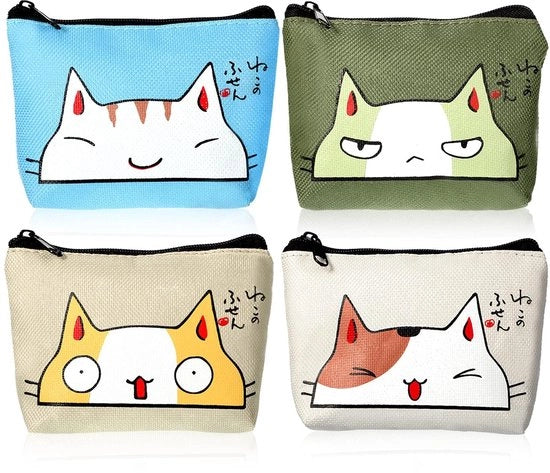 Borsa Portafoglio Mini con Disegno Emoji - 4 Colori - Ideale per Bambini e Adolescenti - Compatta e Funzionale