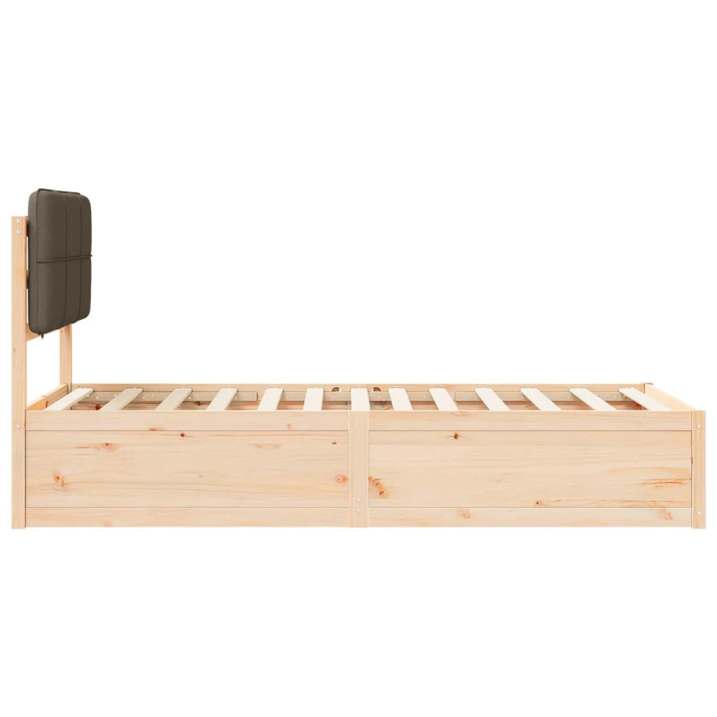Letto con Testiera Rivestita Talpa 80 x 200 cm Pino massello 877732