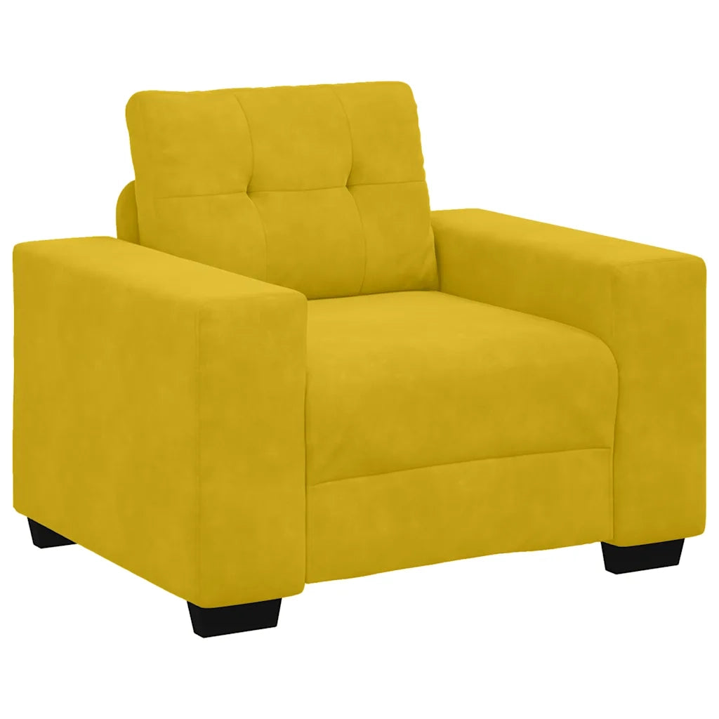 Divano Sedia-Poltrona-Sofa Relax Giallo 60 cm Velluto 532692