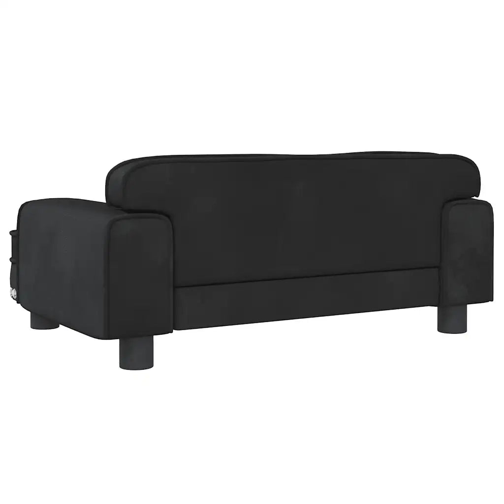 Lettino per Cani Nero 70x45x30 cm in Velluto 171886