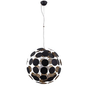 Italux Mailone lampadario 6 luci E14 nero oro acciaio