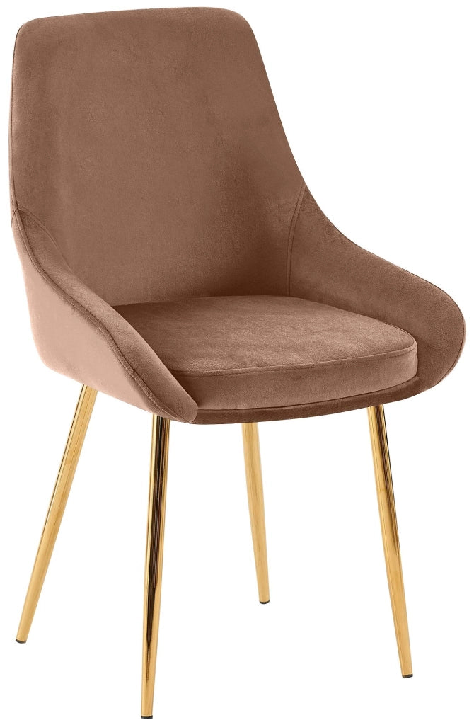 Set di 2 sedie da pranzo Elmira velluto oro 5