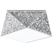 Plafoniera TRIGON 25 argento effetto paillettes Pure Lume