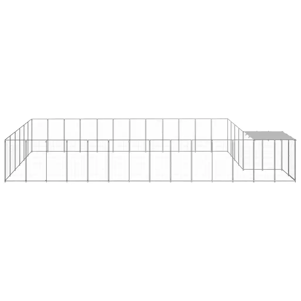 Gabbia per Cani Argento 22,99 m² in Acciaio 3082223