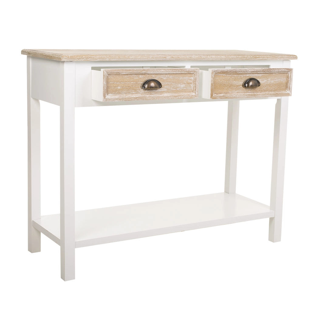 Mobile da ingresso in legno bianco 100x40x78h